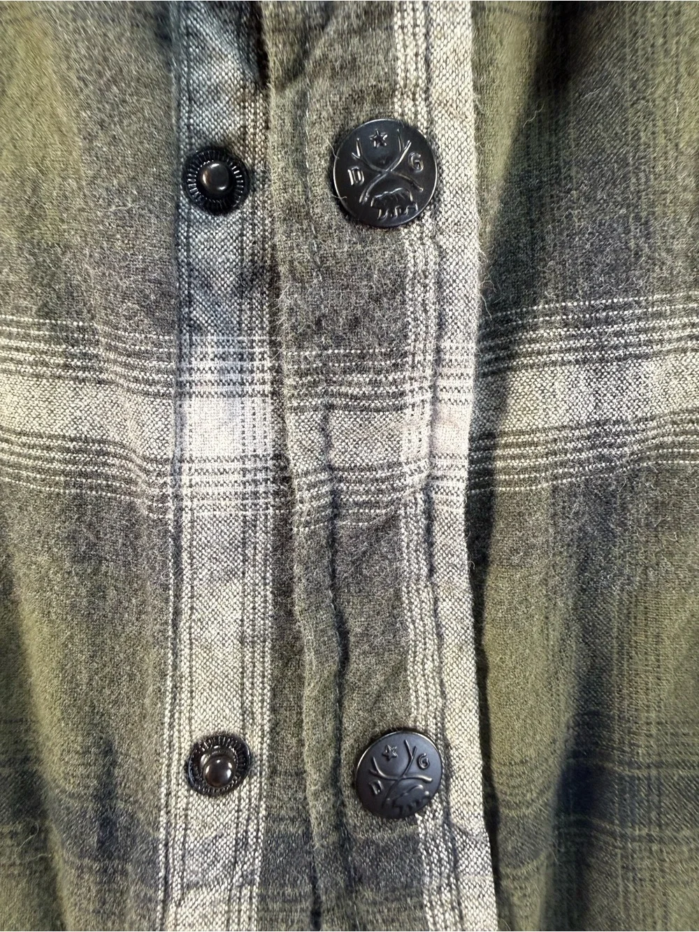 Dakota Grizzly Men's Plaid Flannel Shirt Jacket - Green & Gray